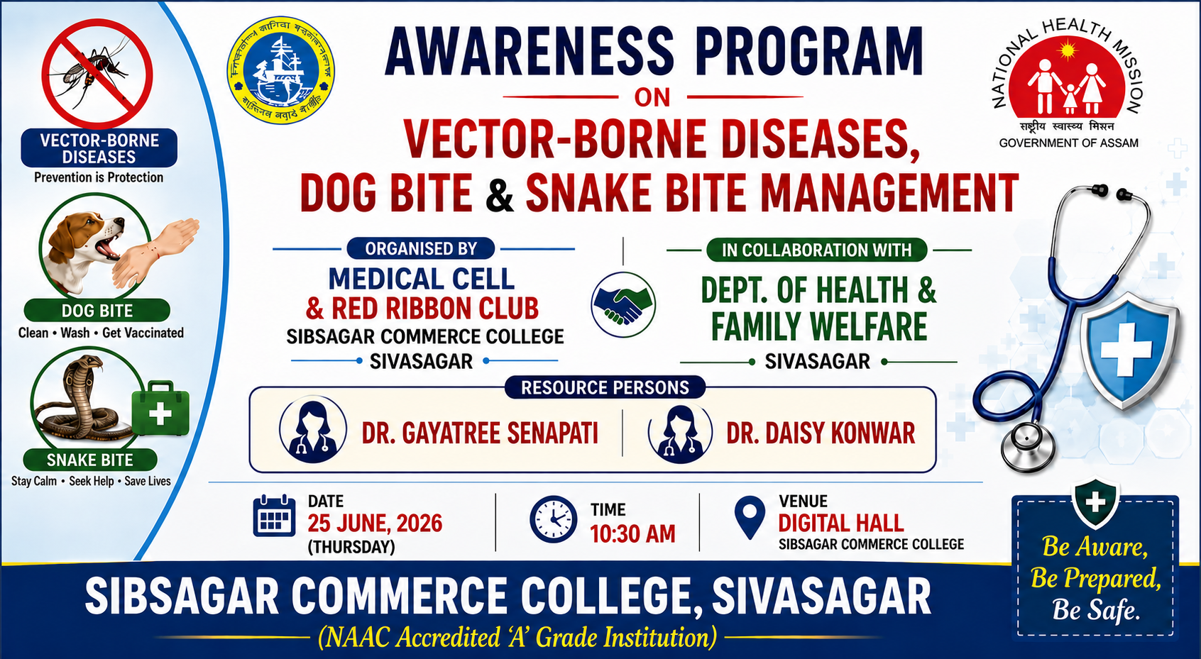 Awareness Programme on VECTOR - BORNE DISEASES,  DOG BITE MANAGEMENT
